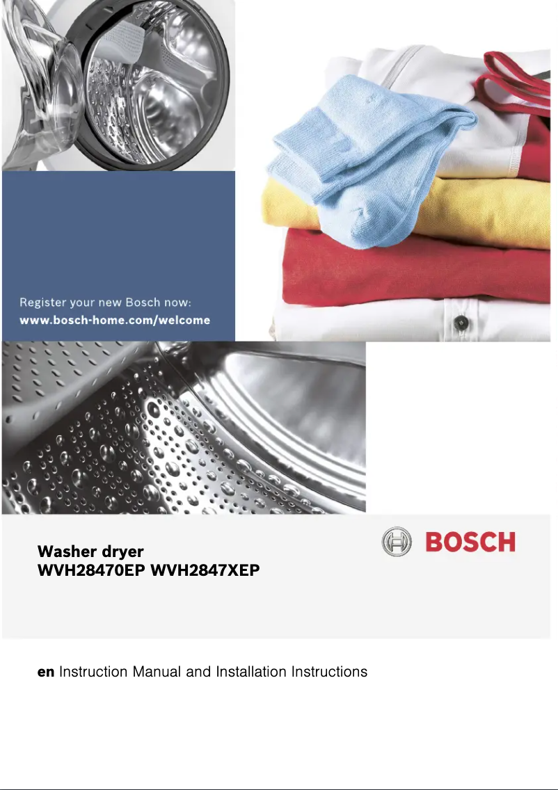 Page n°1 - Manuel utilisateur Bosch WVH28470EP