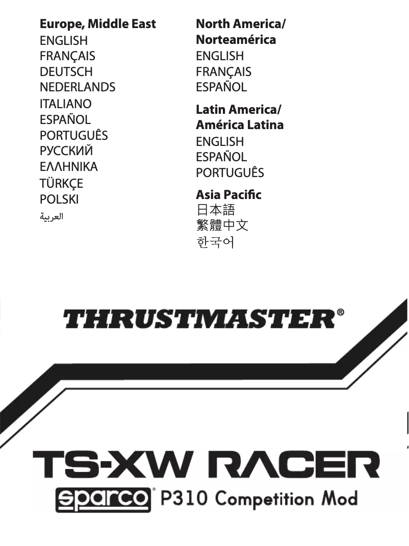Página 1 del manual Manual de usuario Thrustmaster TS-XW Racer