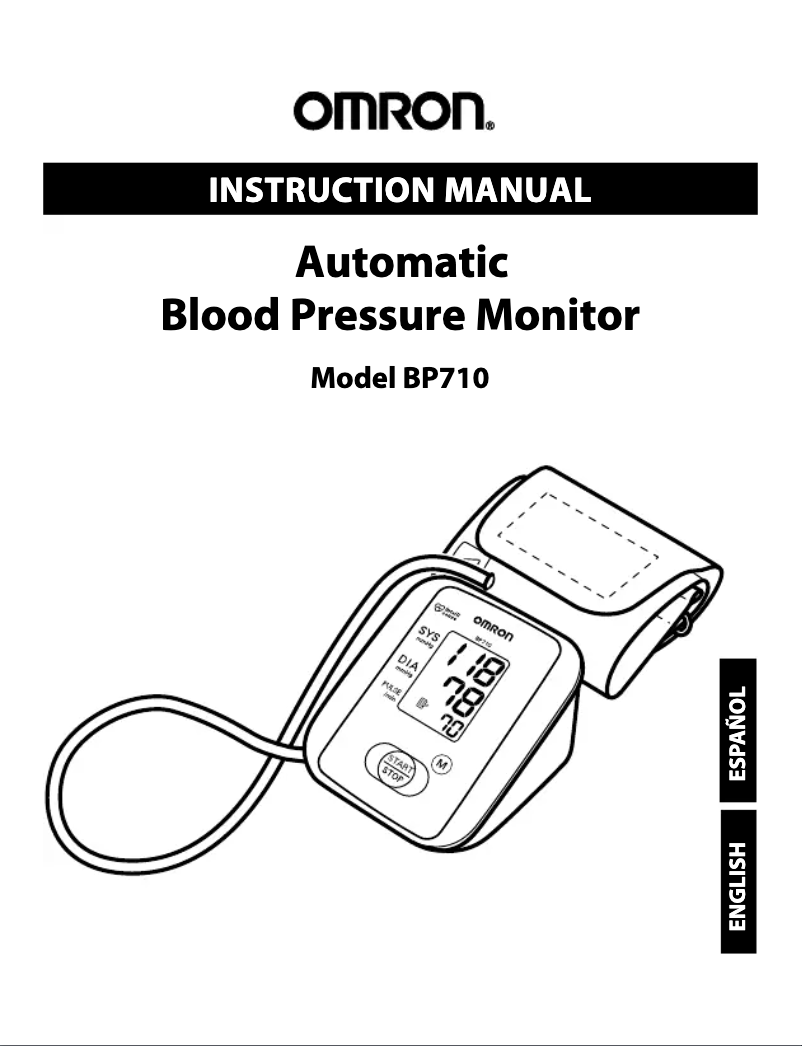 Página 1 del manual Manual de usuario Omron BP710