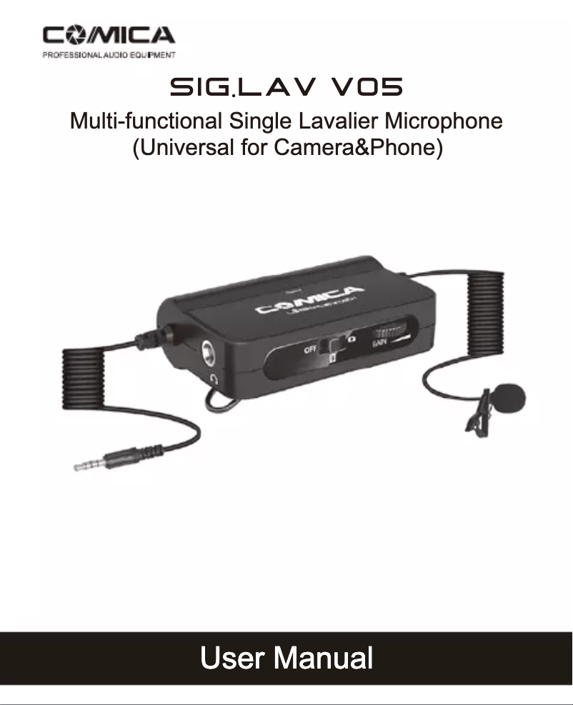 Image de la première page du manuel de l'appareil SIG.LAV V05UC