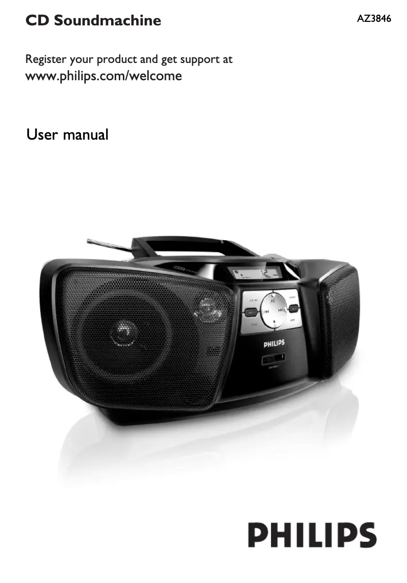 Page 1 of the manual User Manual Philips AZ3846