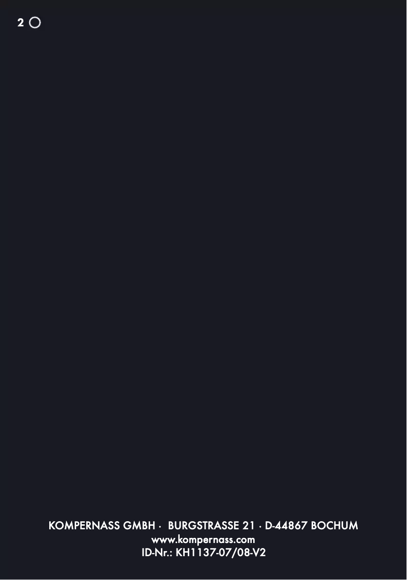 Page n°1 - Manuel utilisateur Bifinett KH 1137