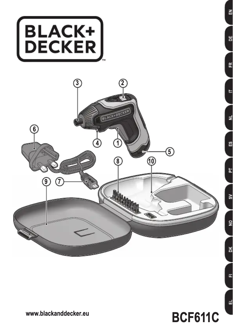 Page 1 de la notice Manuel utilisateur Black & Decker BCF611C