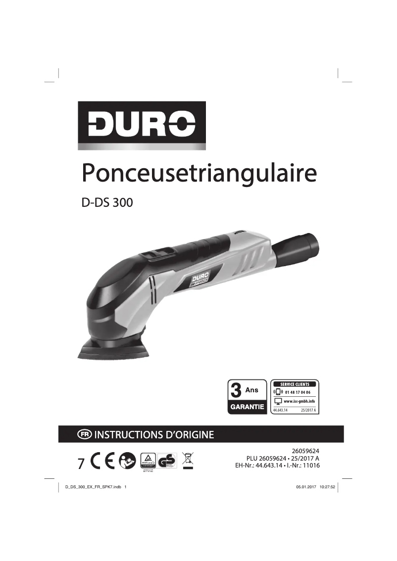 Image de la première page du manuel de l'appareil D-DS 300