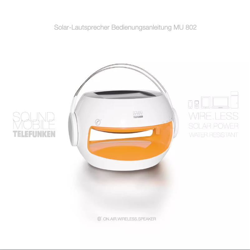 Page 1 de la notice Manuel utilisateur Telefunken MU802