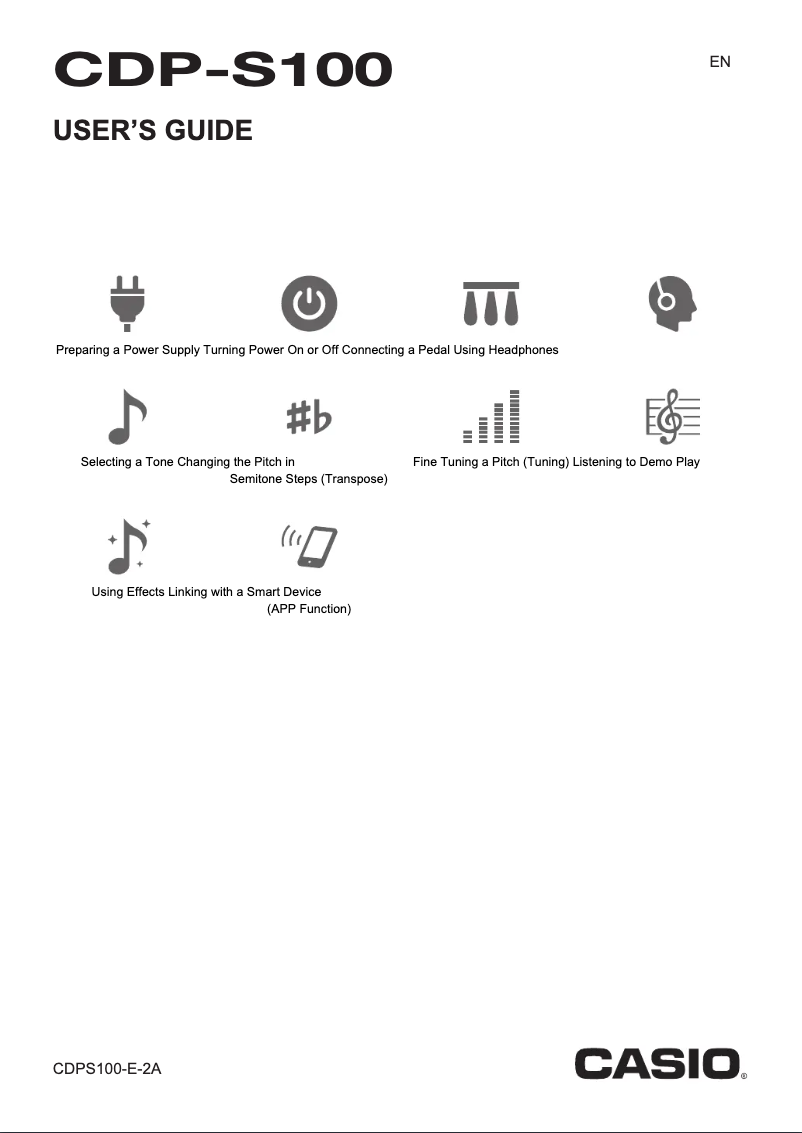 Image de la première page du manuel de l'appareil CDP-S100