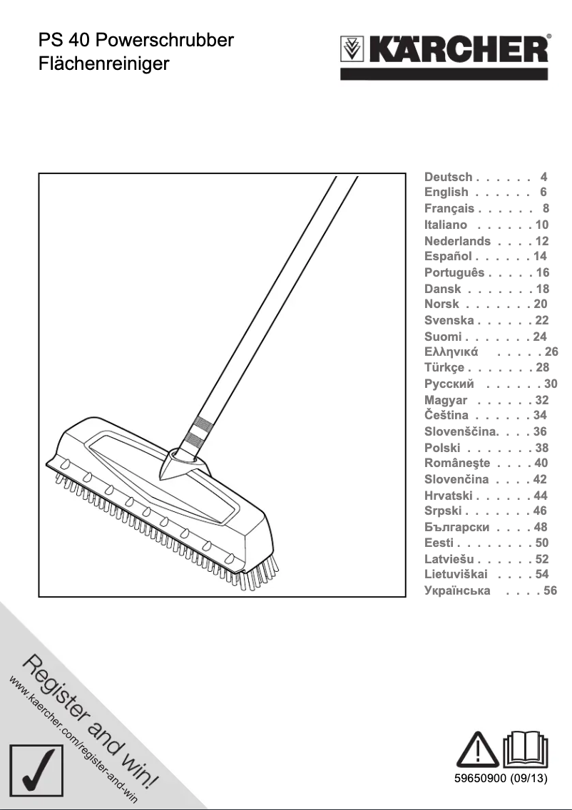 Page 1 de la notice Manuel utilisateur Kärcher PS40