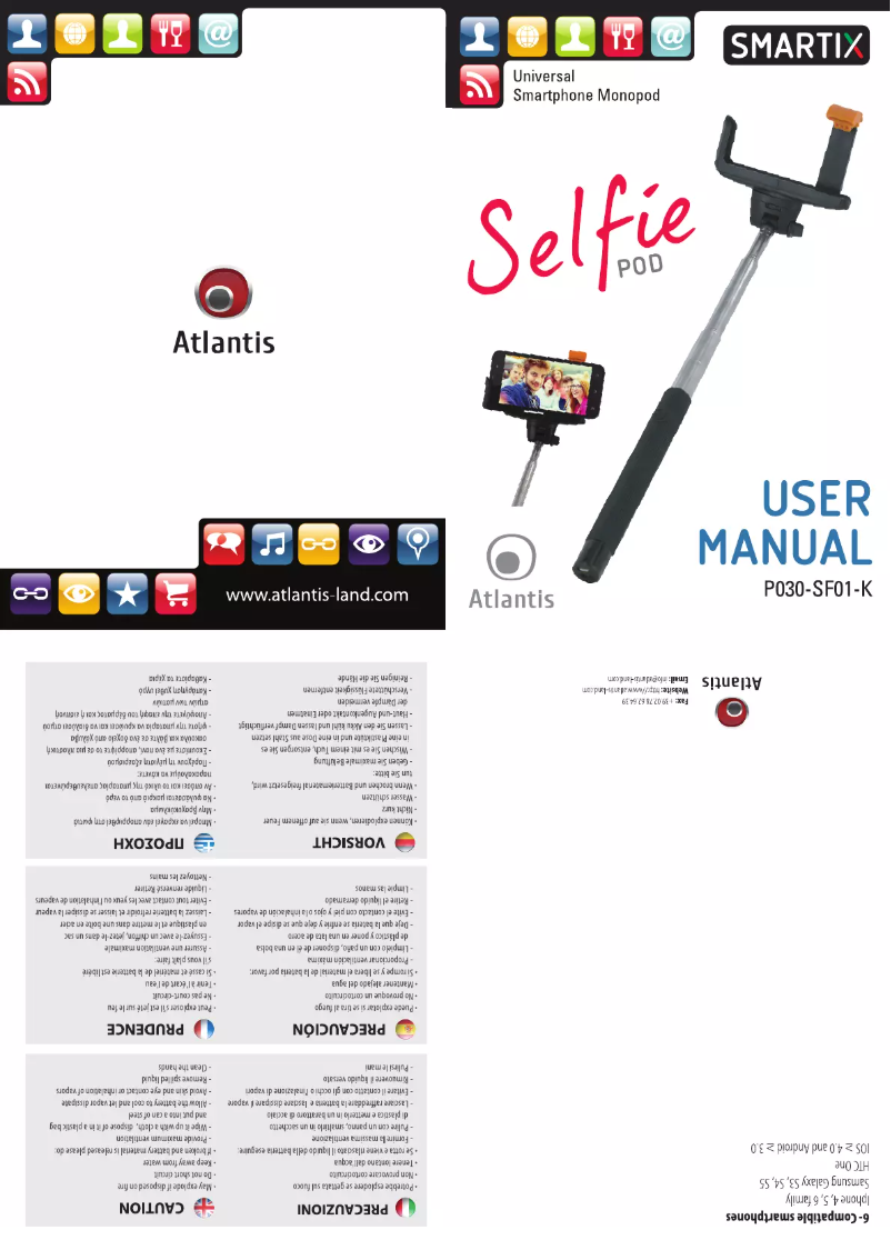 Image de la première page du manuel de l'appareil P030-SF01-K