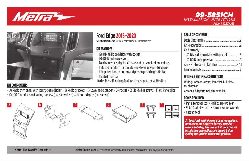 Page 1 de la notice Manuel utilisateur AXESS 99-5851CH