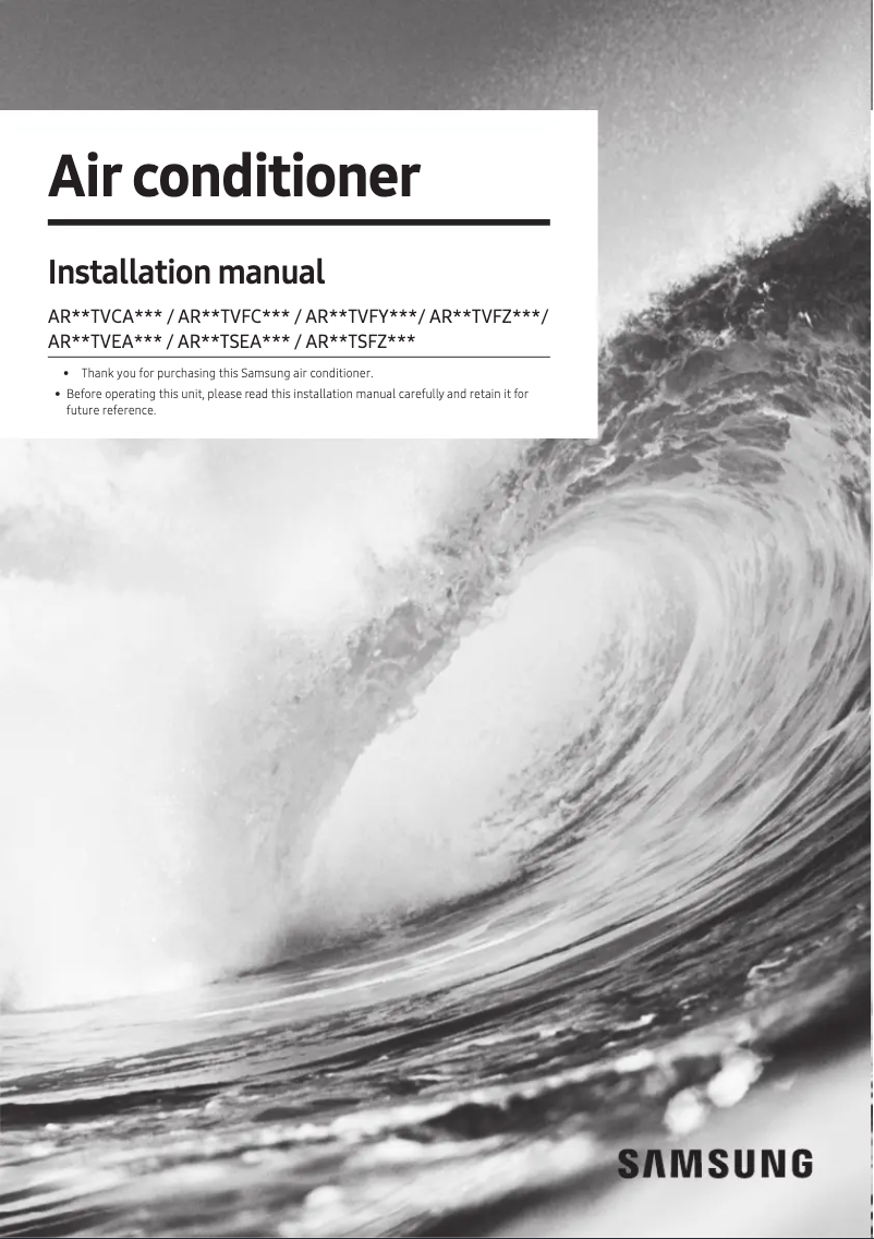 Image de la première page du manuel de l'appareil AR12TVFCAWKXCB