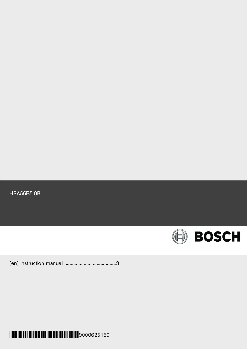 Page 1 de la notice Manuel utilisateur Bosch HBA56B560B