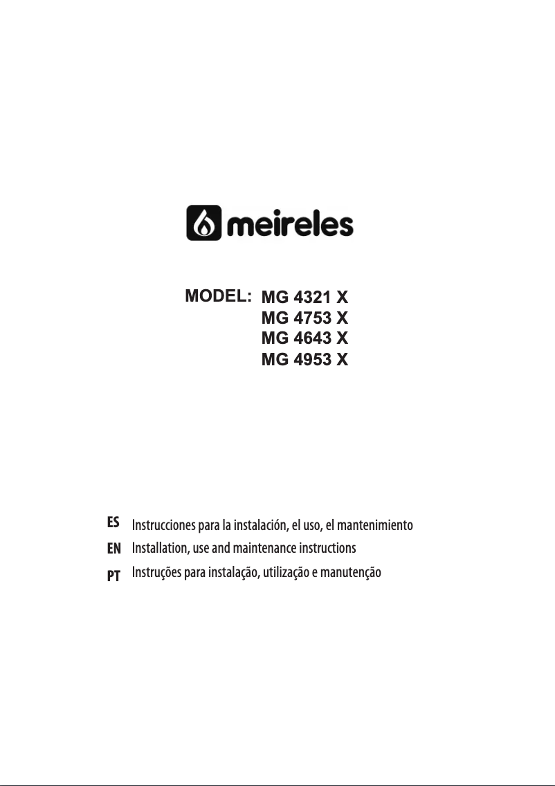 Image de la première page du manuel de l'appareil MG 4321 X