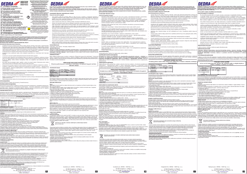 Page 1 de la notice Manuel utilisateur DEDRA DED7532