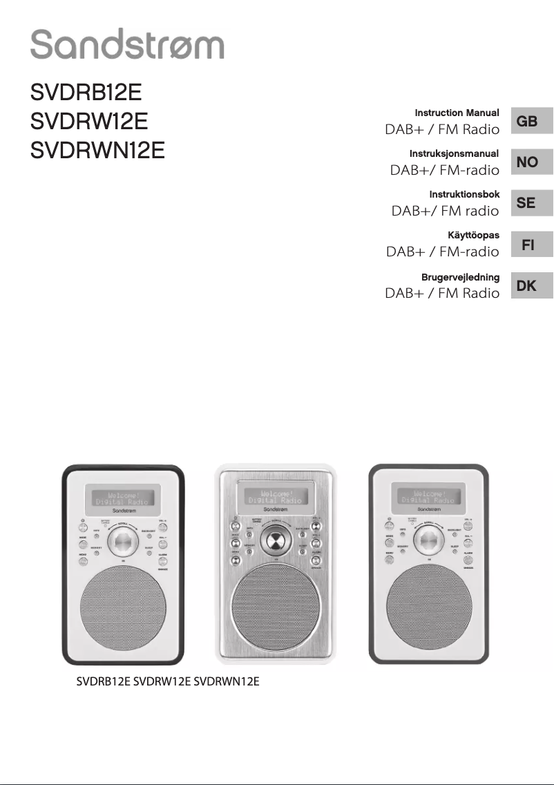 Image de la première page du manuel de l'appareil SVDRB12E