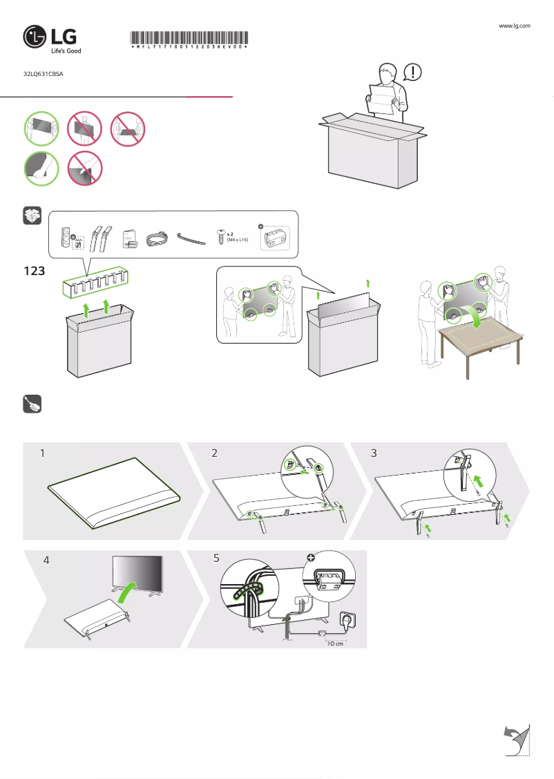 Página 1 del manual Manual de usuario LG 32LQ631CBSA