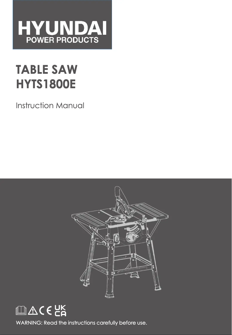 Page 1 de la notice Manuel utilisateur Hyundai HYTS1800E