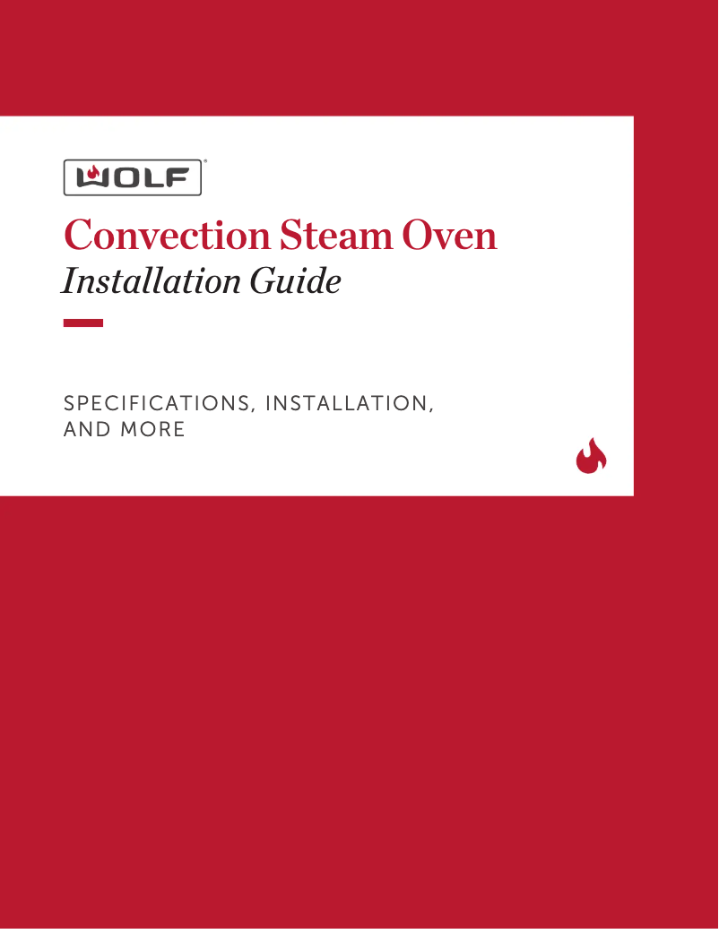 Page n°1 - Guide d'installation Wolf CSO3050PS