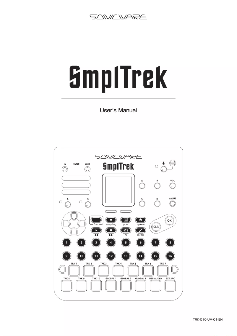 Page n°1 - Manuel utilisateur Sonicware SmplTrek