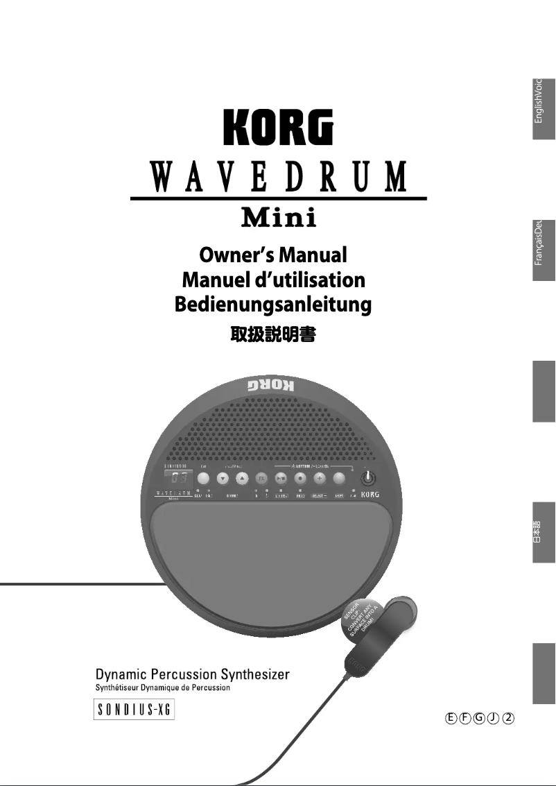Page n°1 - Manuel utilisateur Korg WaveDrum Mini