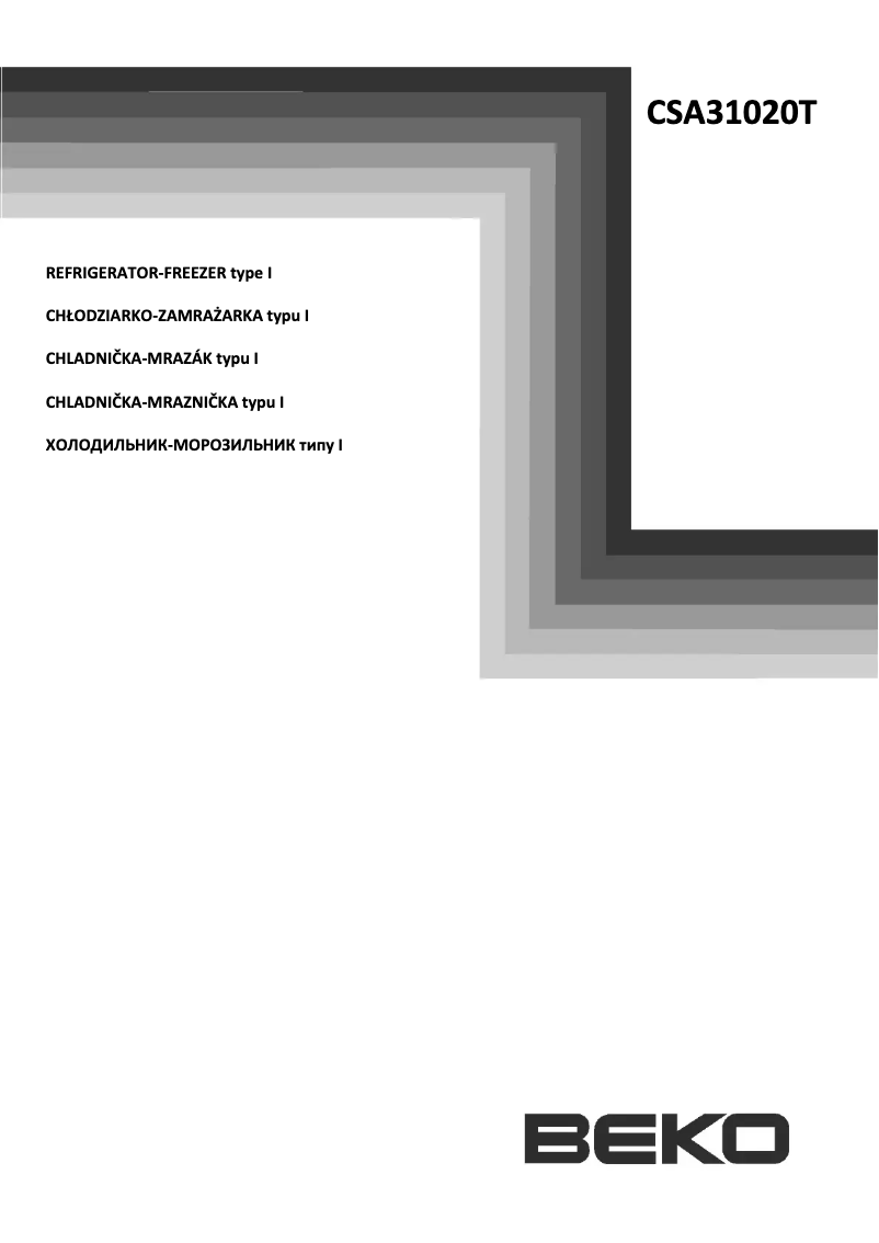 Page 1 de la notice Manuel utilisateur Beko CSA31020T
