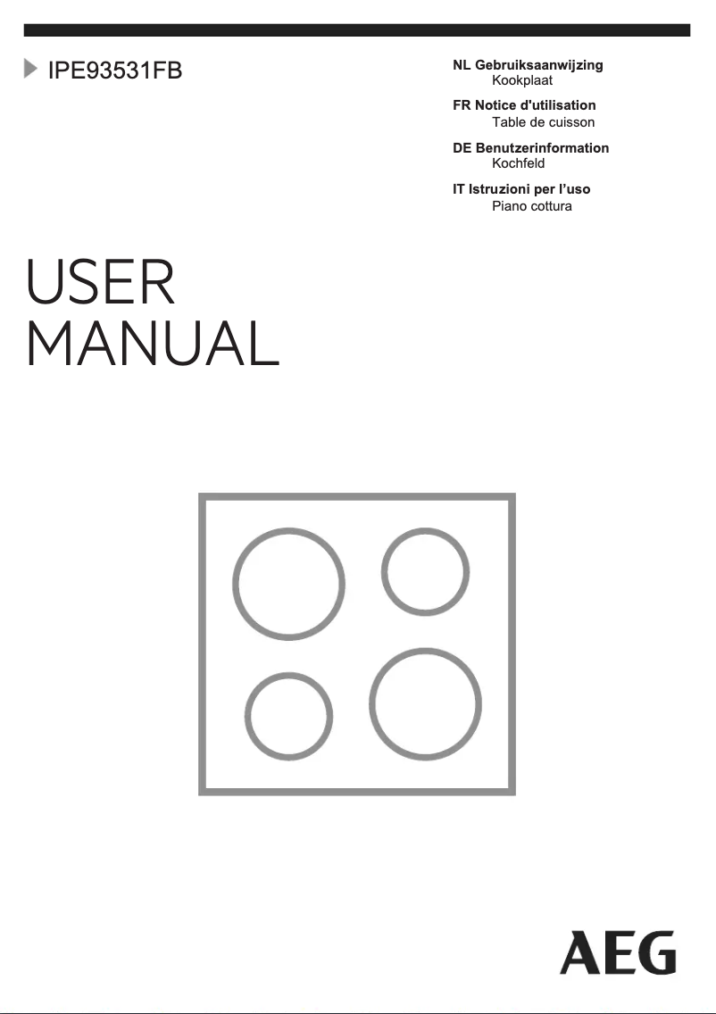 Página 1 del manual Manual de usuario AEG IPE93531FB