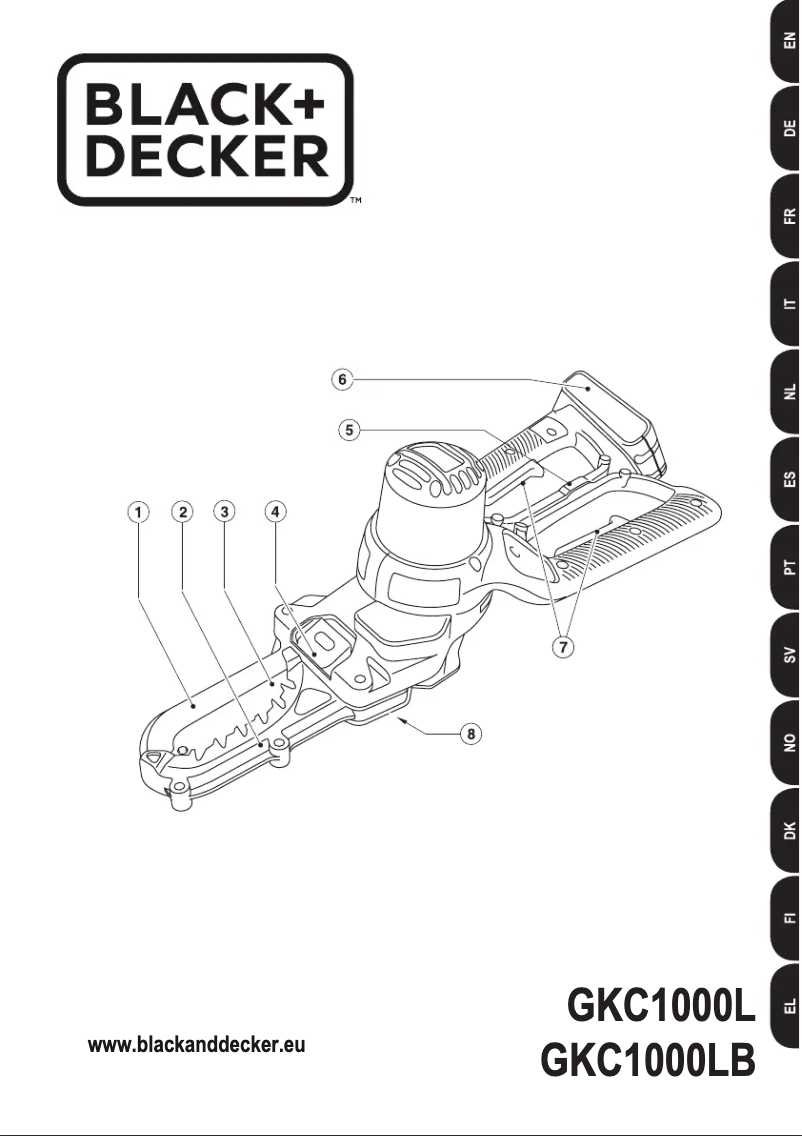 Page 1 de la notice Manuel utilisateur Black & Decker GKC1000L
