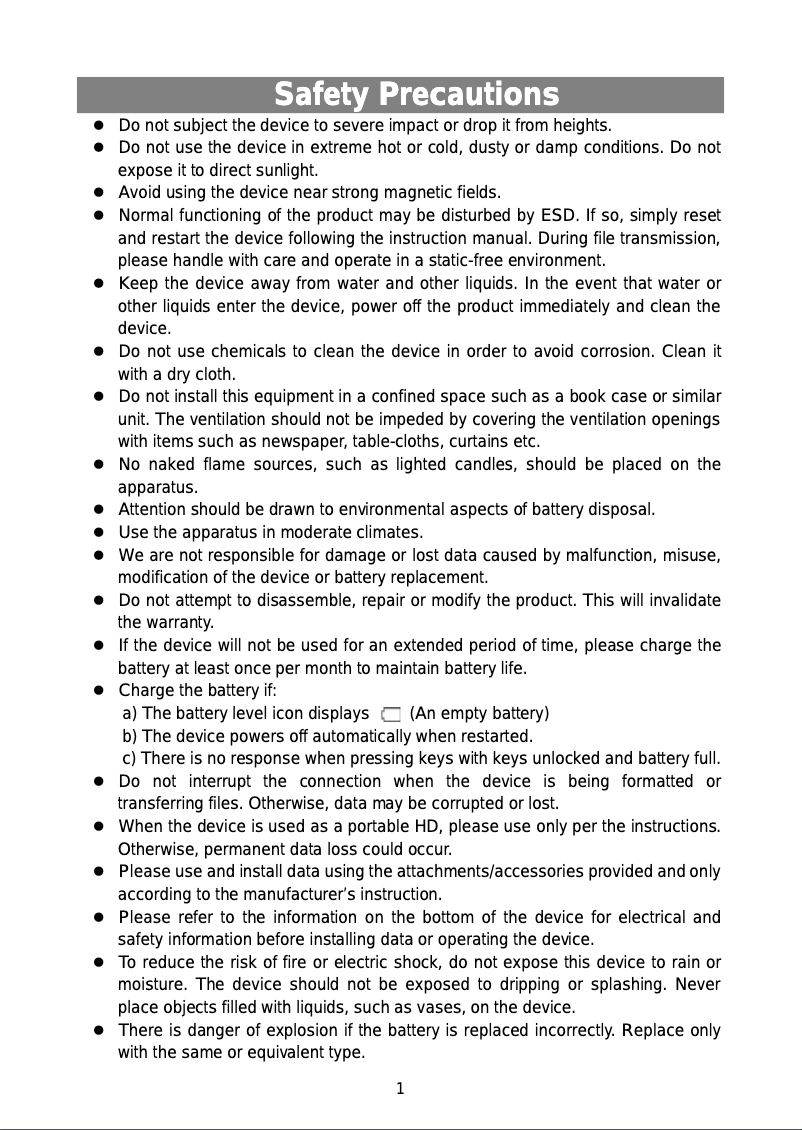 Page n°1 - Manuel utilisateur Nextbook 10