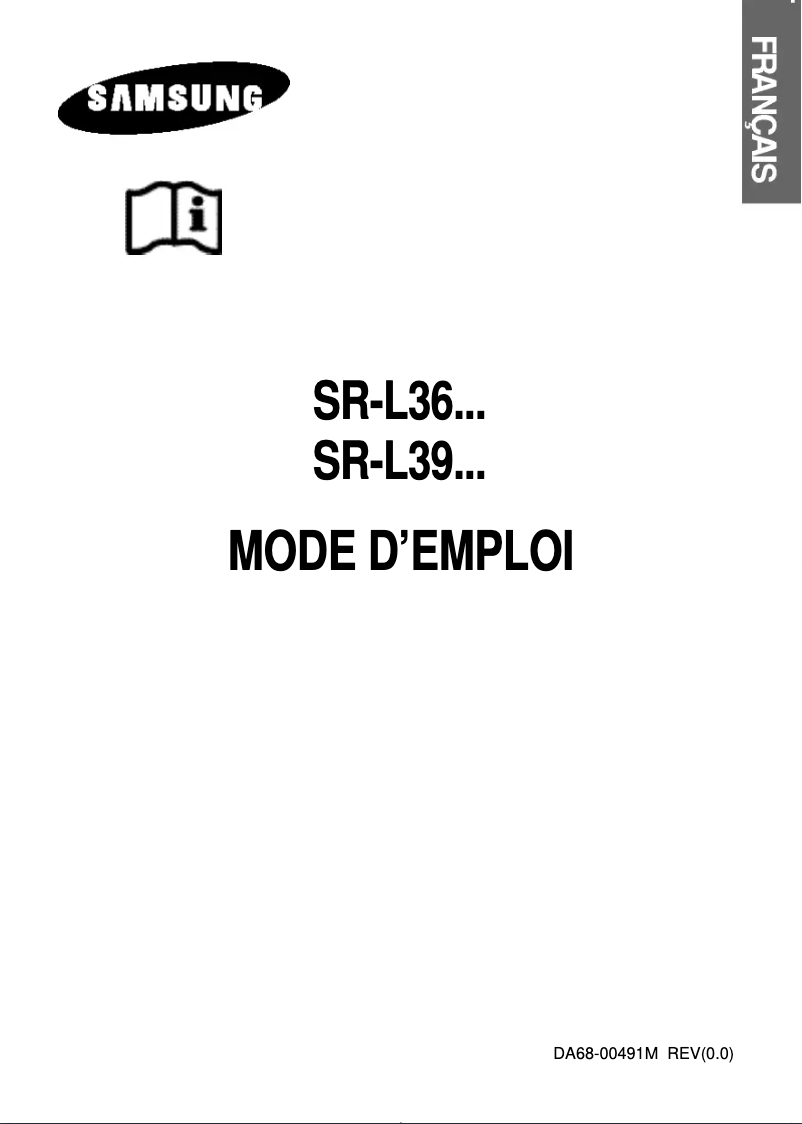 Page 1 de la notice Manuel utilisateur Samsung RL39SBSW