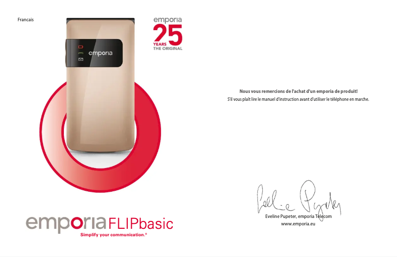 Image de la première page du manuel de l'appareil FLIP basic