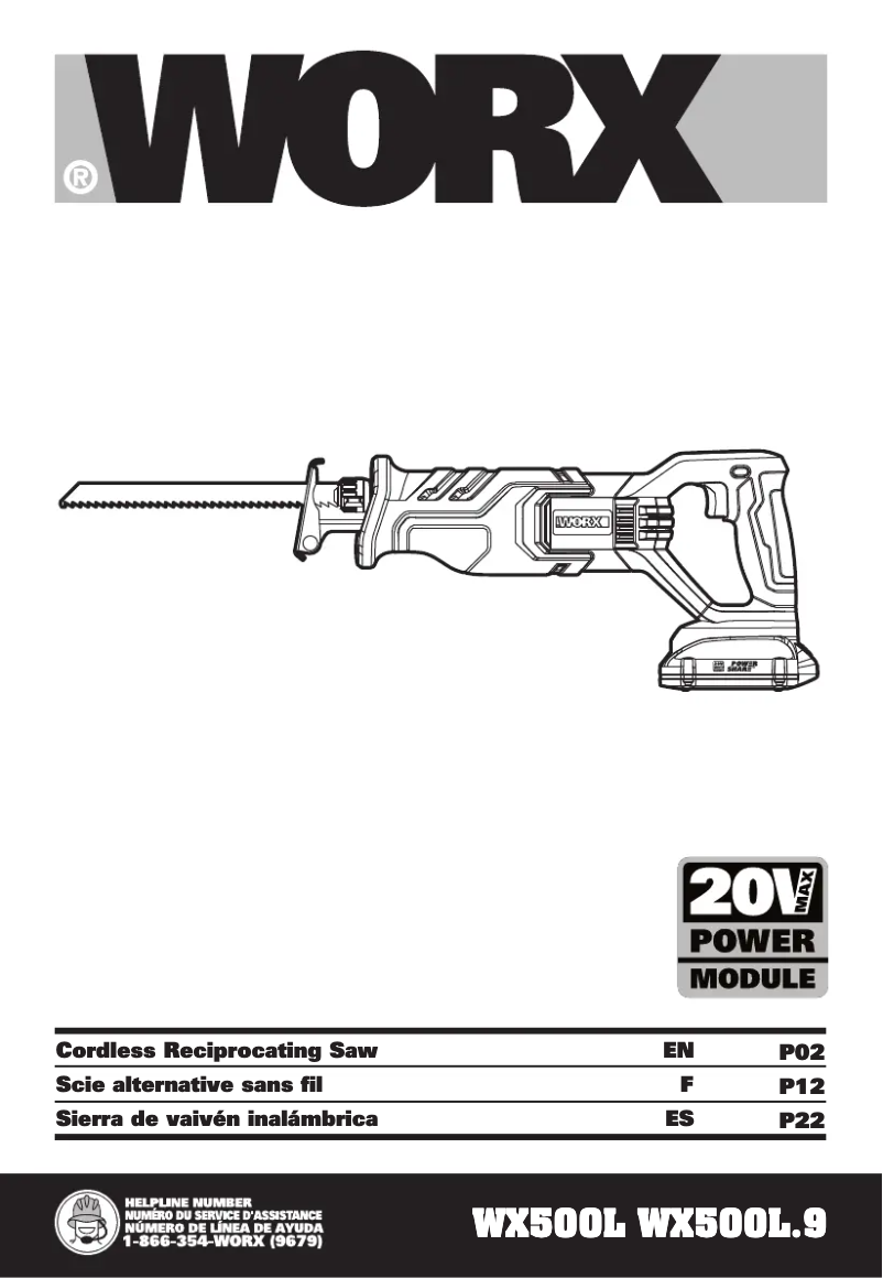Image de la première page du manuel de l'appareil WX500L