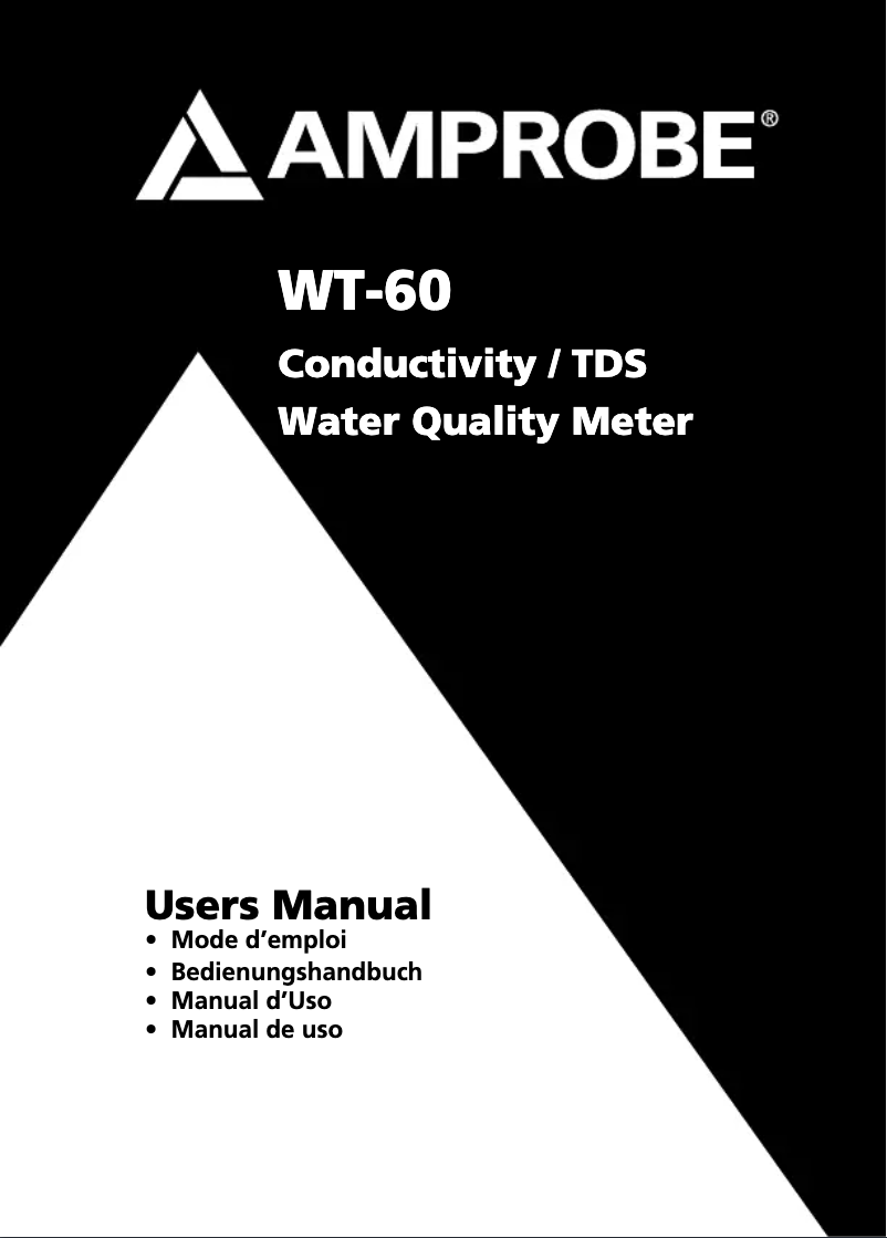 Page n°1 - Manuel utilisateur Amprobe WT-60