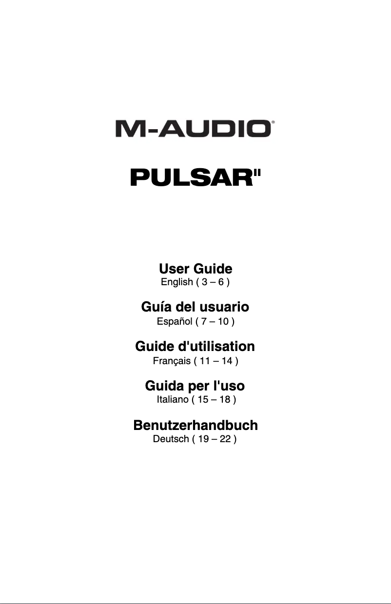 Image de la première page du manuel de l'appareil Pulsar II