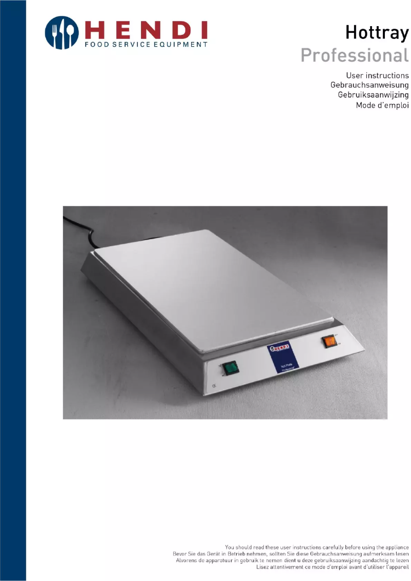 Image de la première page du manuel de l'appareil Hottray Professional 209707