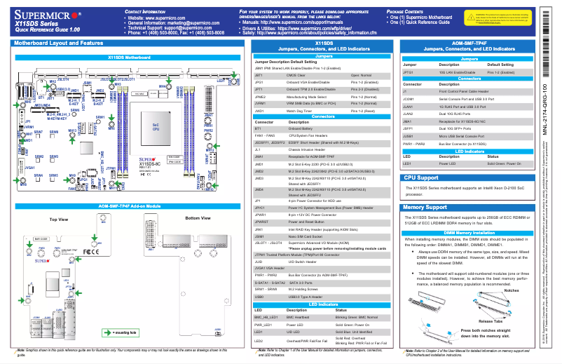 Image de la première page du manuel de l'appareil X11SDS-8C