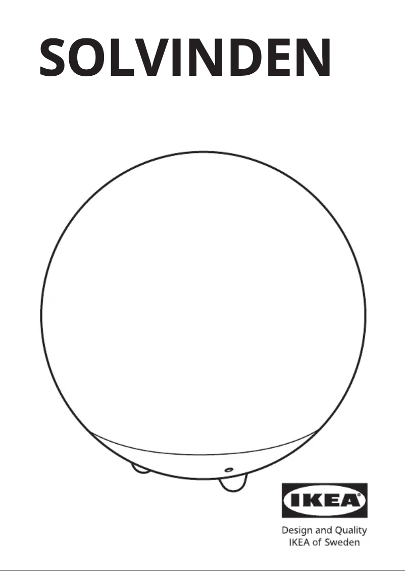 Imagen de la primera página del manual del dispositivo SOLVINDEN 705.136.95