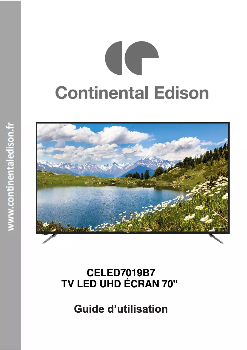 Page n°1 - Manuel utilisateur Continental Edison CELED7019B7