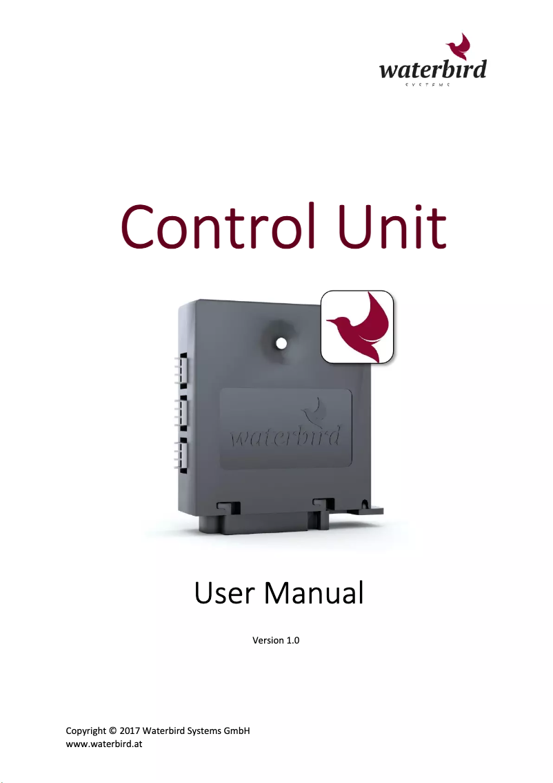 Page n°1 - Manuel utilisateur Waterbird Control Unit