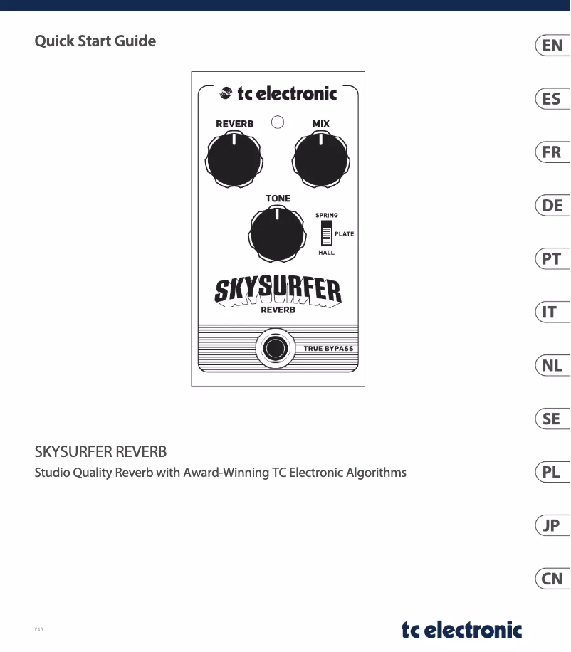 Image de la première page du manuel de l'appareil Skysurfer Reverb