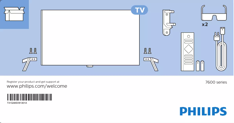 Image de la première page du manuel de l'appareil 55PUS7600