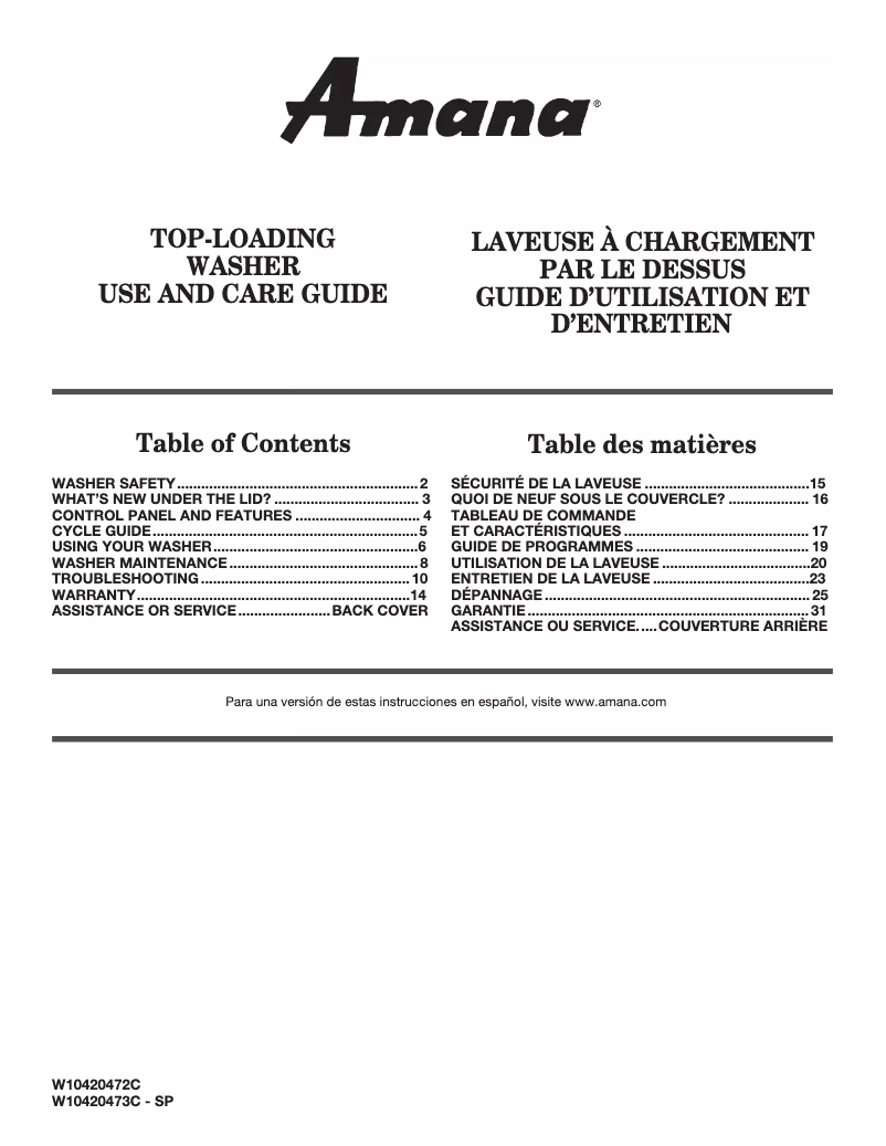 Image de la première page du manuel de l'appareil NTW4611BQ