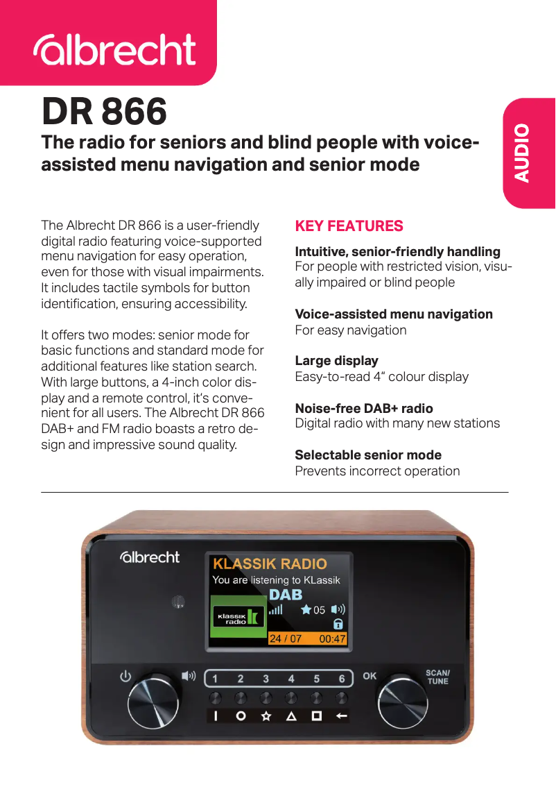 Image de la première page du manuel de l'appareil DR 866