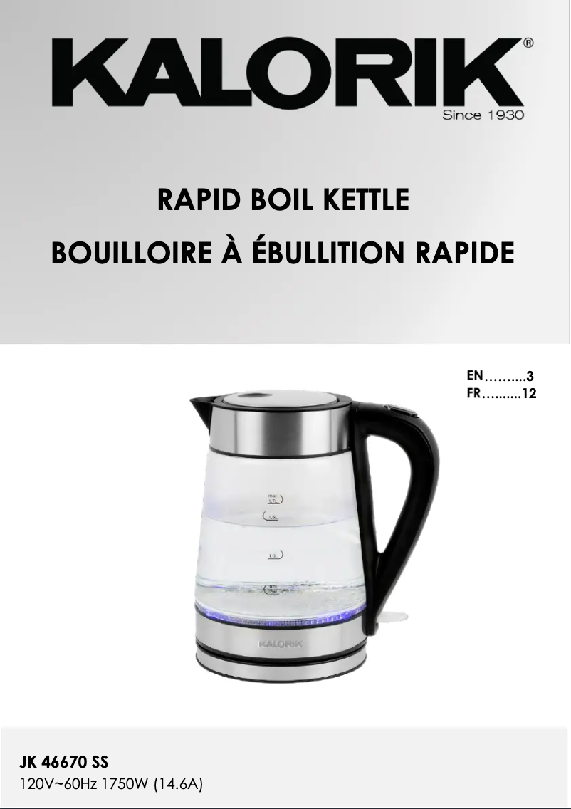 Página 1 del manual Manual de usuario Kalorik JK 46670 SS