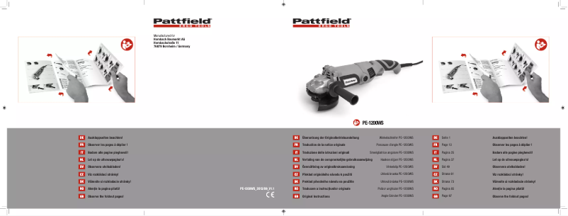Page 1 de la notice Manuel utilisateur Pattfield PE-1200WS