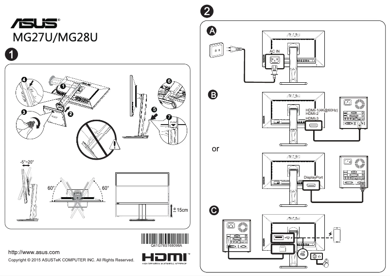Image de la première page du manuel de l'appareil MG28UQ