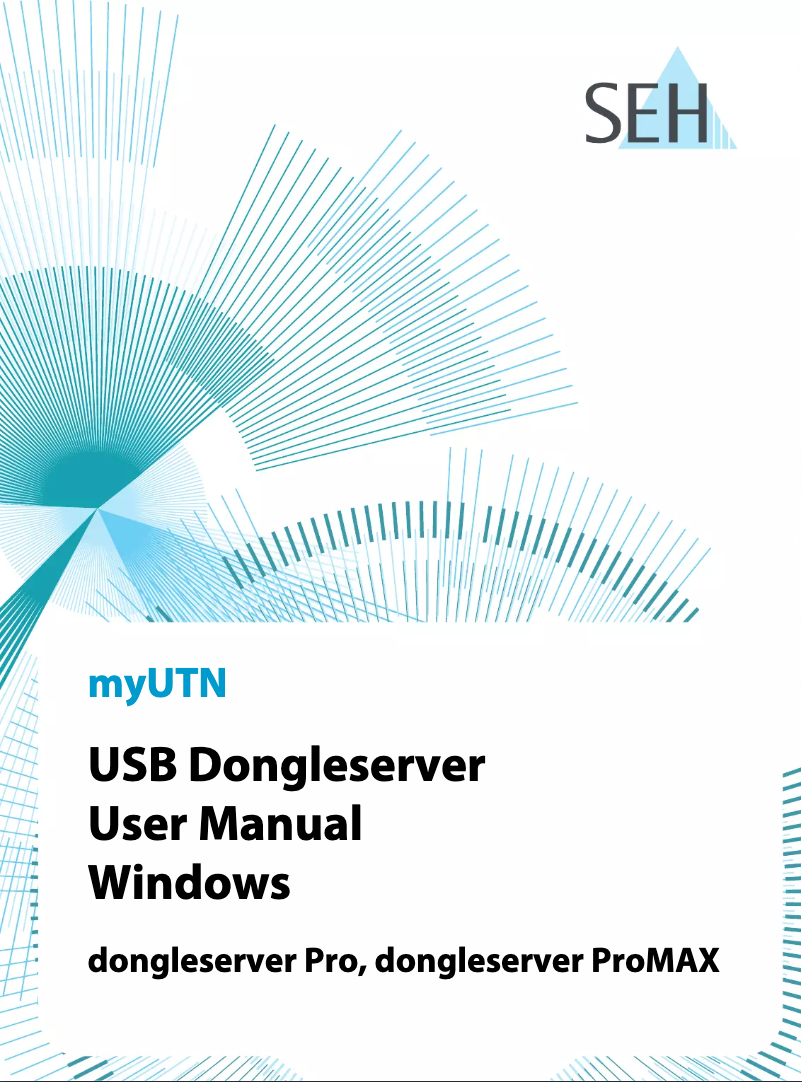 Page n°1 - Manuel utilisateur SEH Dongle Server Pro M05210