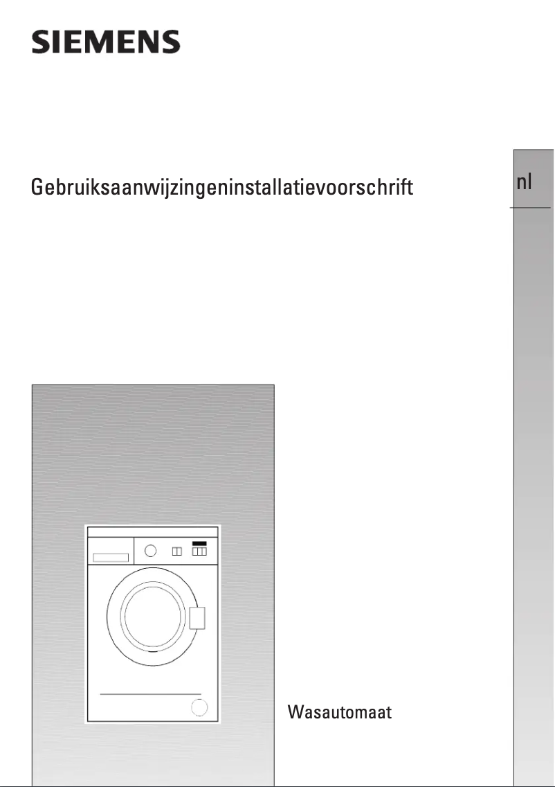 Page 1 de la notice Manuel utilisateur Siemens WM14A260SK
