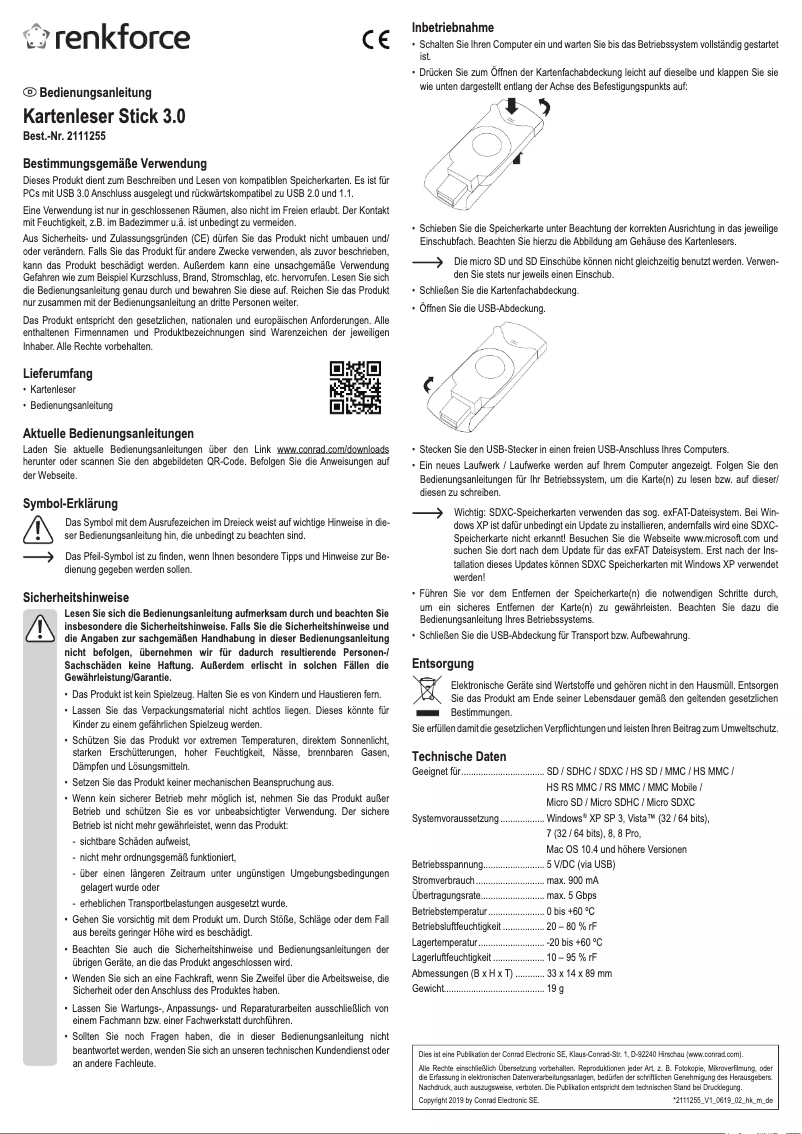 Imagen de la primera página del manual del dispositivo Stick 3.0