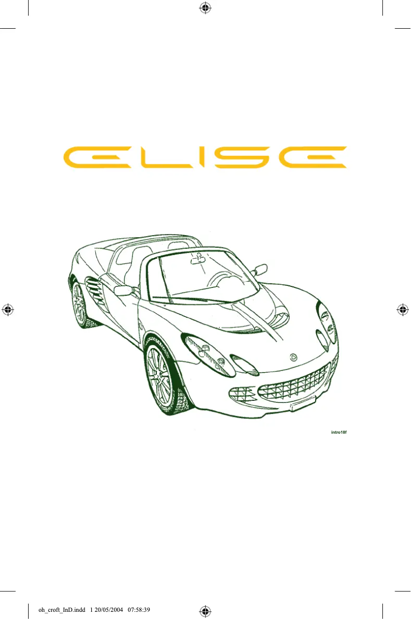 Page n°1 - Manuel utilisateur Lotus Elise (2005)