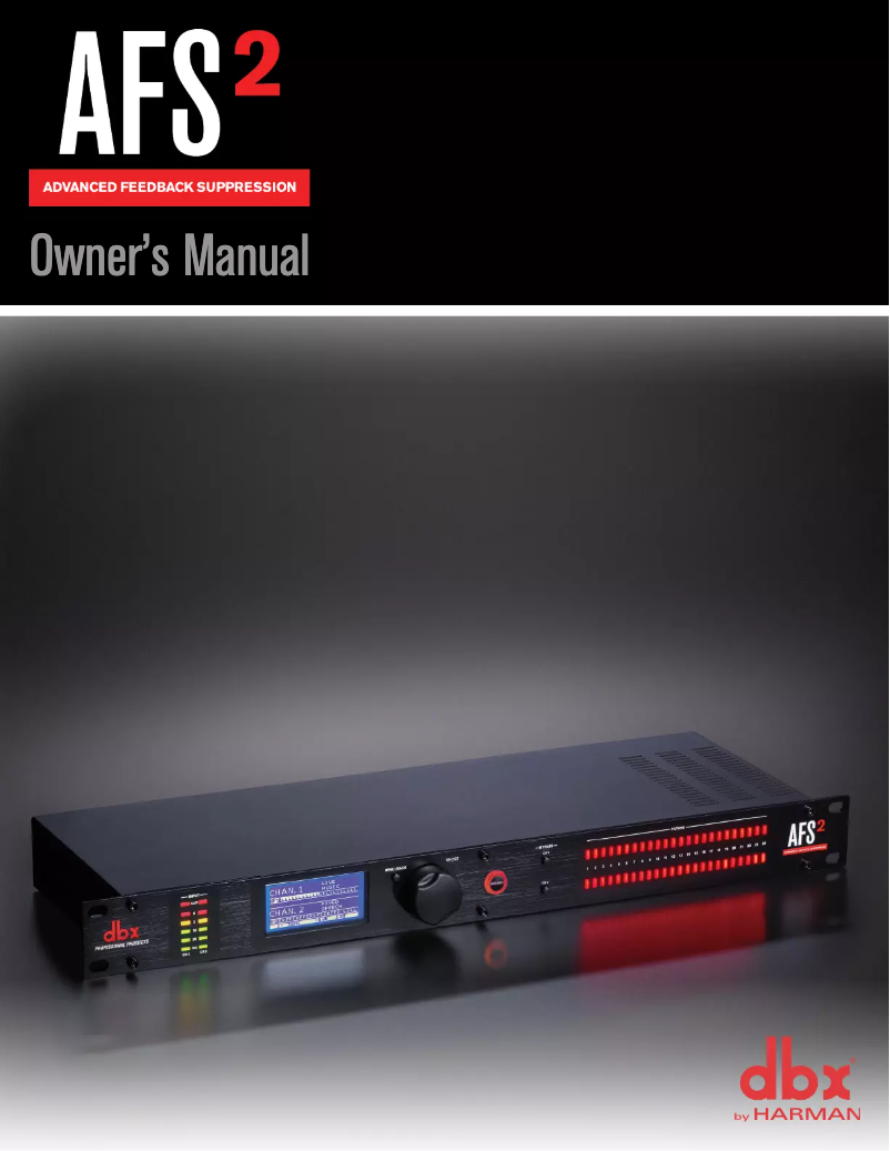 Page 1 de la notice Manuel utilisateur DBX AFS2