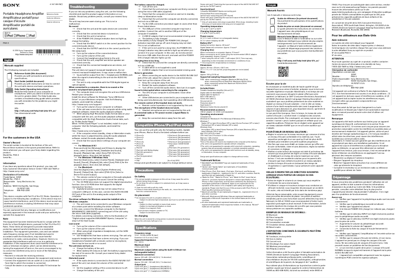 Image de la première page du manuel de l'appareil PHA-3